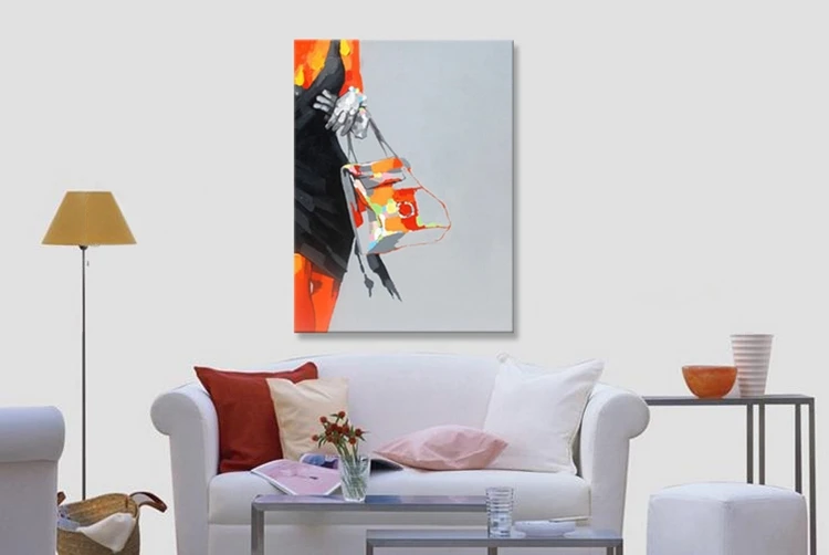 100% ручная роспись маслом на холсте Современное абстрактное украшение для дома