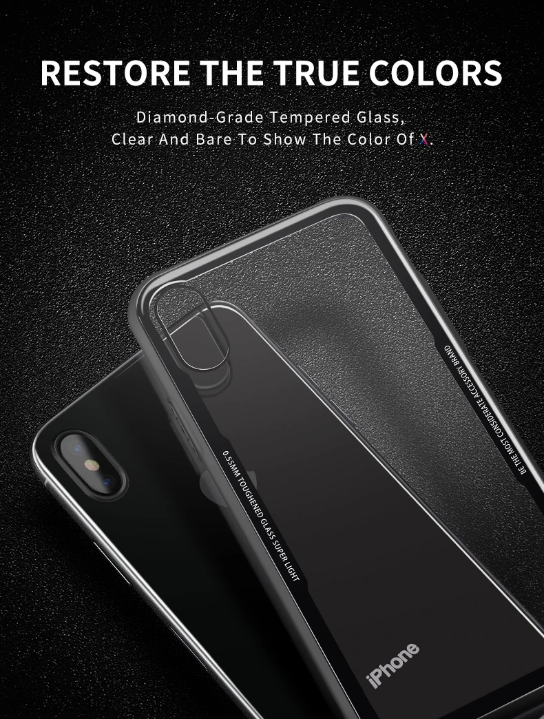 E sky для IPhone X 6 6S 7 8 плюс Стекло чехол iPhone х доказательство Роскошный тонкий
