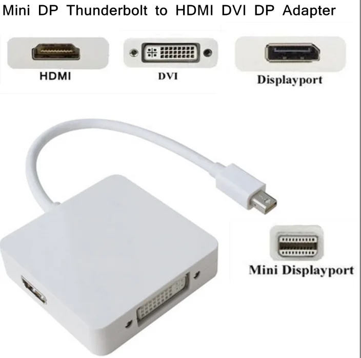 Мини порт дисплея DP к HDMI + DVI адаптер порта дисплея|dp to hdmi|mini displayportdp dp |