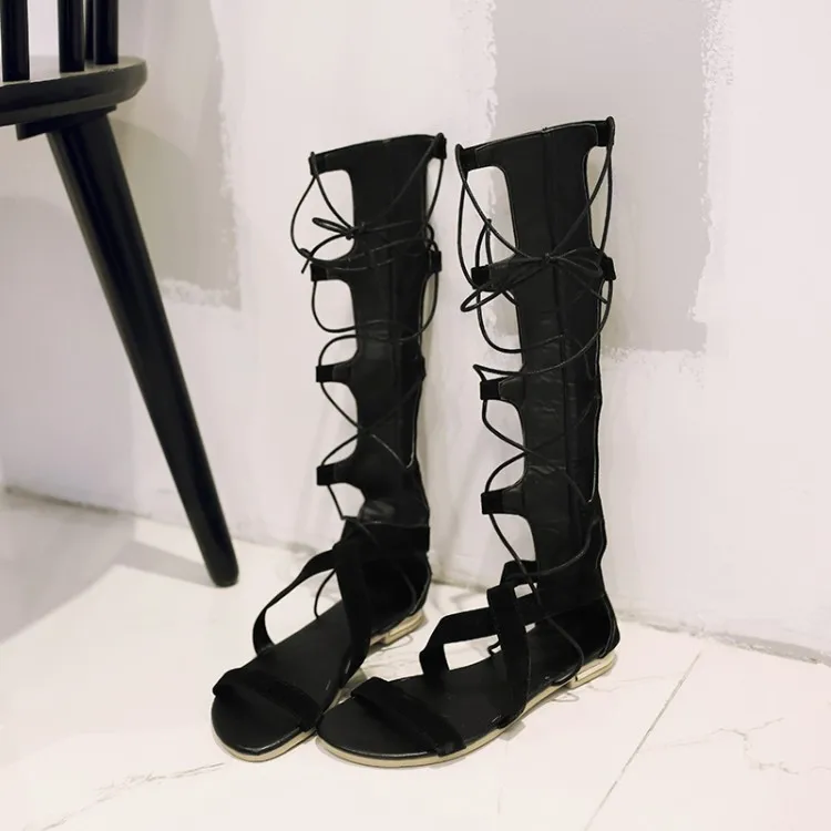 Женская обувь Сандалии гладиаторы Модная женская размера плюс 34 43 и выше Обувь 2017