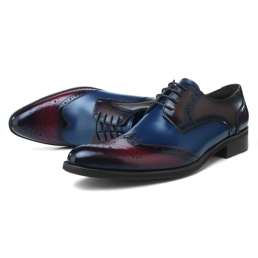 Мужские ботинки из натуральной кожи с круглым носком в британском стиле|Туфли| |