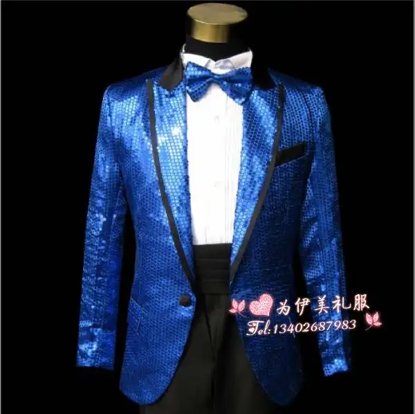 Костюм с блестками для мужчин оптовая продажа костюм жениха Красный смокинг