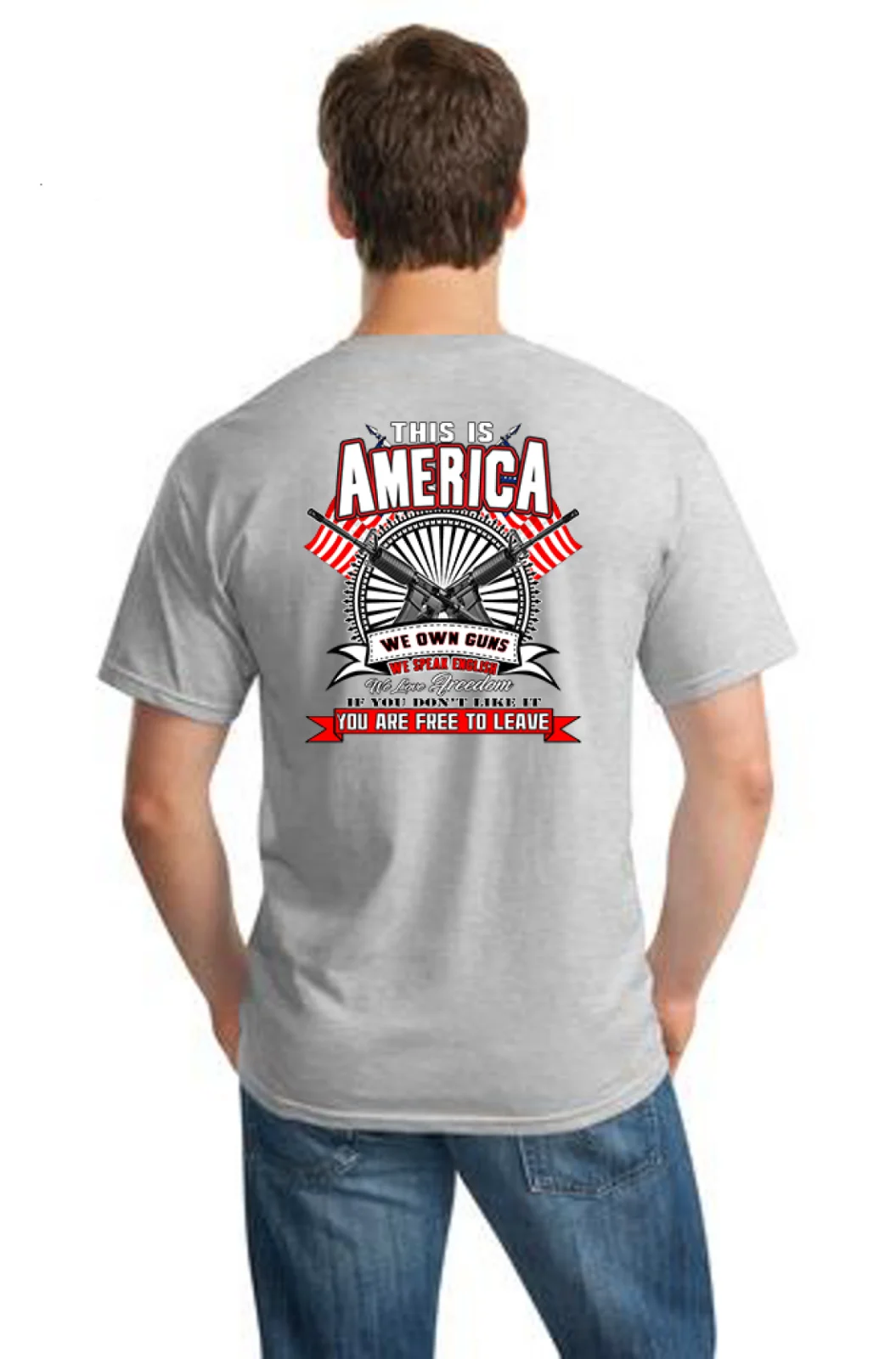 Patriotic America We Own Guns Love Freedom Mens Short Or Long Sleeve T Shirt Cool Casual pride t shirt men Unisex New | Мужская одежда