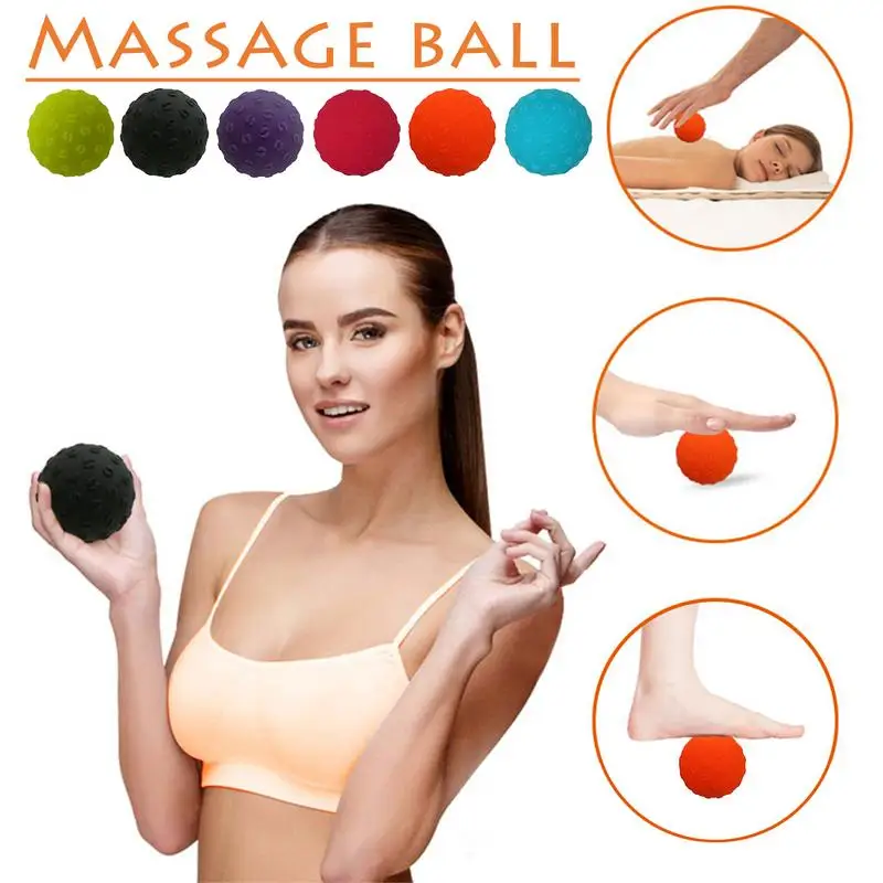 

Pain Stress Relief Silicone Foot And Hand Massage Fitness Yoga Ball Lacrosse Ball Hockey Ball For Muscle Relaxation Gym Sport