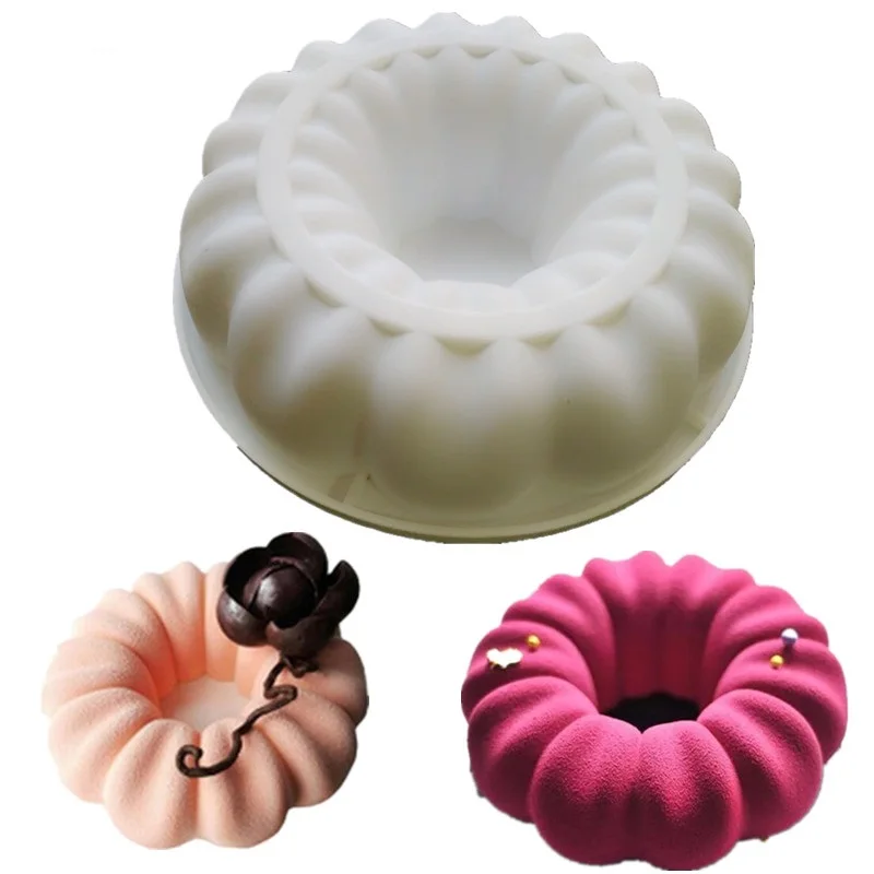 

Hot Round Petal Flower Shape Silicone Cake Mold 3D Cupcake Jelly Pudding Cookie Muffin Soap Mould Baking DIY Moule Tool