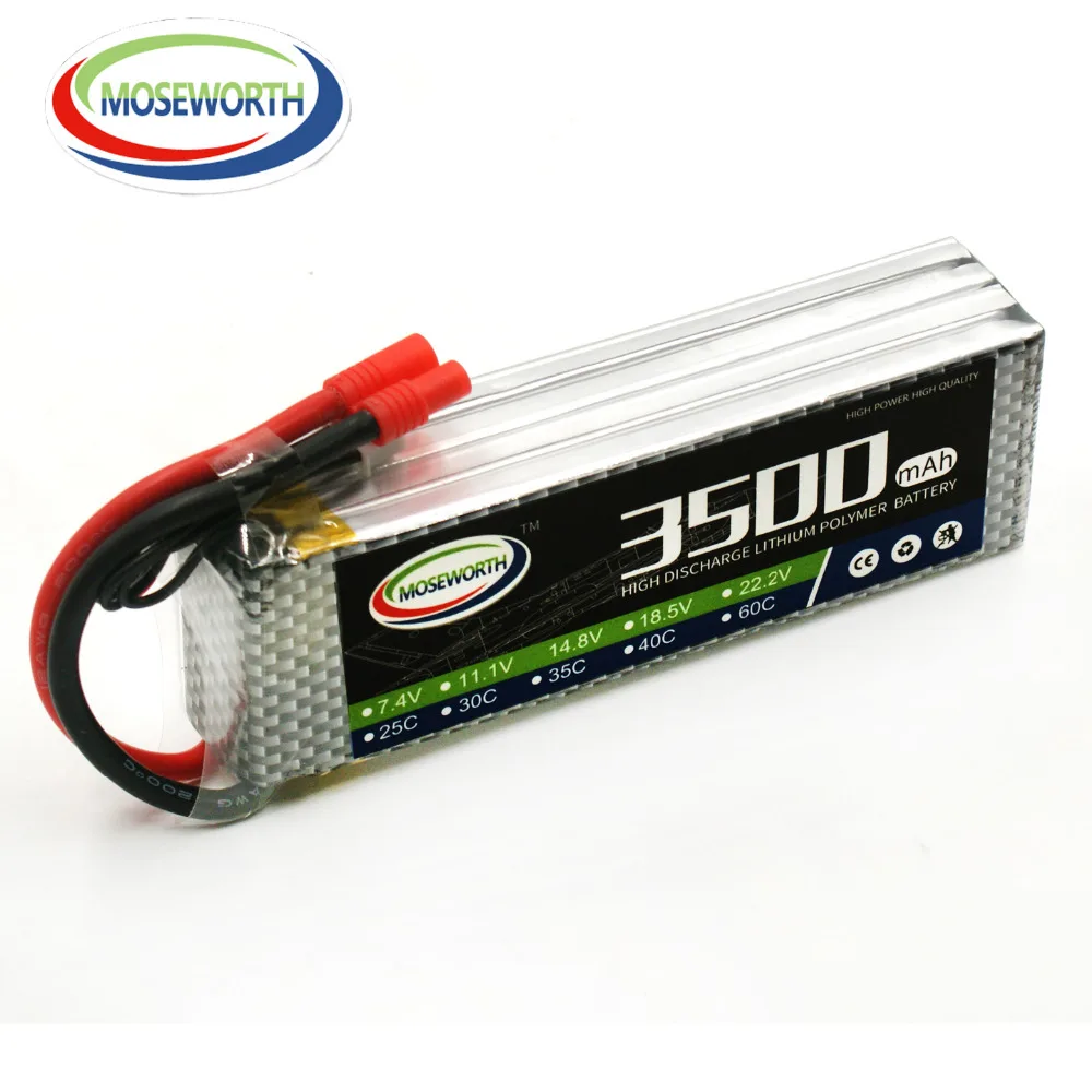 Аккумулятор Lipo 4S 14 8 в 3500 мАч 30C для игрушек с дистанционным управлением вертолет