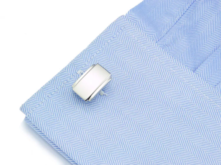 

SPARTA White steel plated+high quality metal frosted rectangle two lines cufflinks+free shipping High quality metal cufflinks H