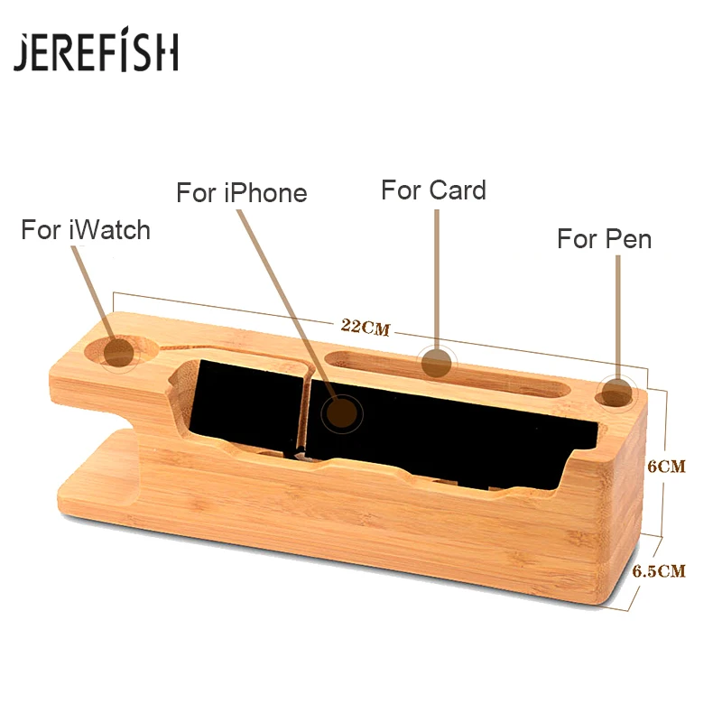 100% натуральная бамбуковая зарядная док станция JEREFISH кронштейн подставка для