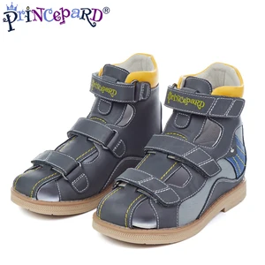 Princepard, новинка 2019, ортопедические сандалии для мальчиков, детская обувь, натуральная кожа, верх + ортопедические стельки, европейский размер 20-36