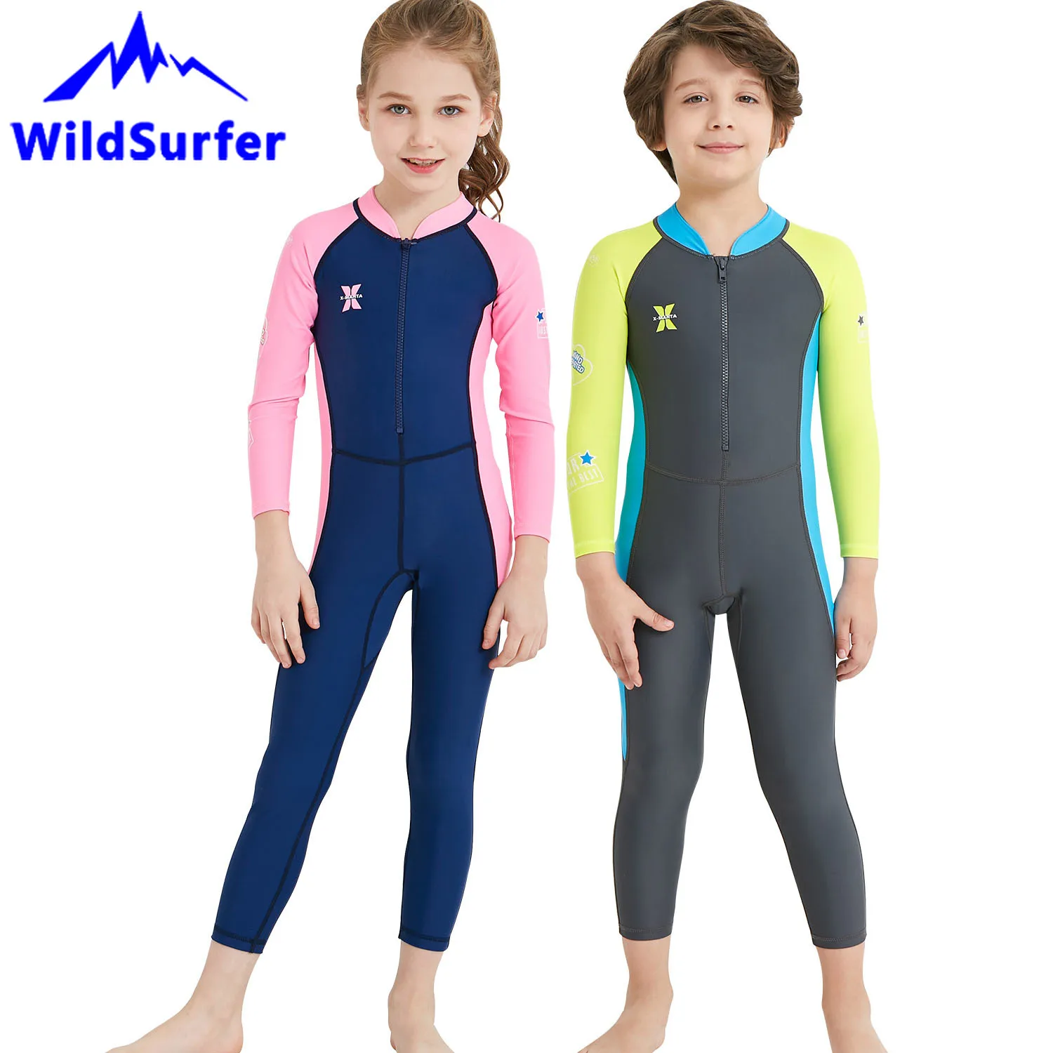 WildSurfer детский купальник для дайвинга Для Девочек Цельный с длинным рукавом