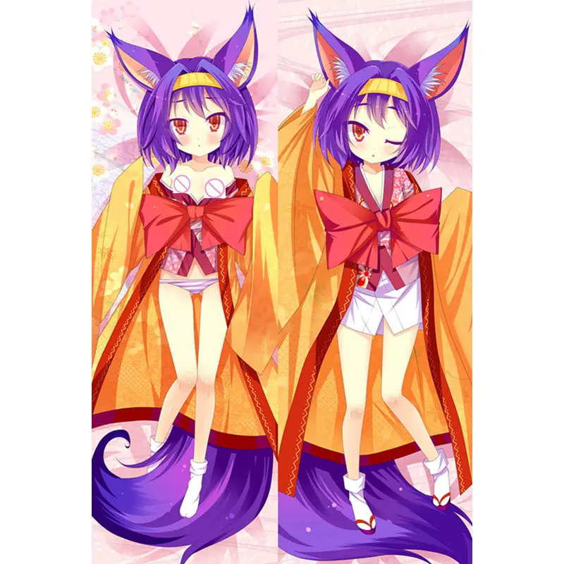 2WAY Аниме игры без жизни, накидка для подушки, Shiro Dakimakura Чехол для крутых мальчишек 3D двухсторонняя постельное белье облегающие жизнь тела подушку Чехол NG02A - Цвет: 2WAY