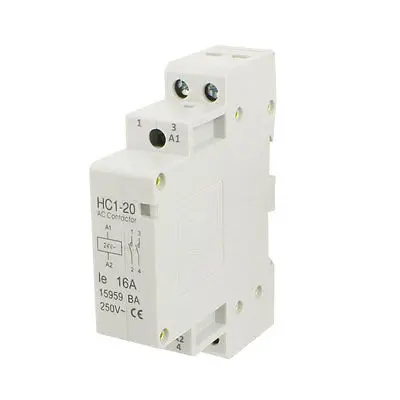 24V Coil Volt 16A Double Pole Electric Power AC Contactor Block | Обустройство дома