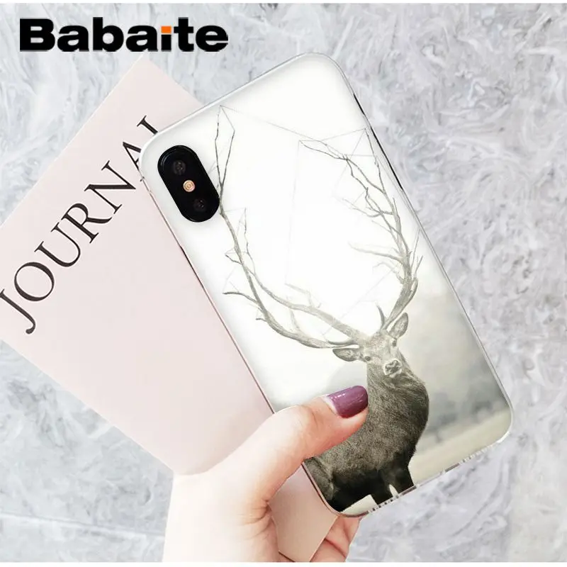 Babaite Лесной Олень ТПУ прозрачный чехол для телефона чехол для Apple iPhone 8 7 6 6S Plus X XS MAX 5 5S SE XR сотовые телефоны