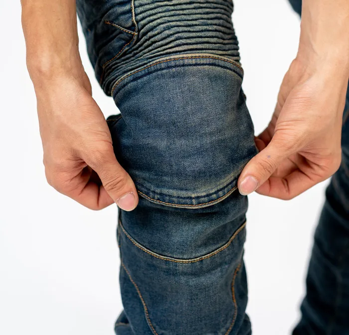 Komine Revision мотоциклетные брюки мужские мото джинсы для езды по бездорожью брюки для мотокросса на молнии дизайн с защитной экипировкой