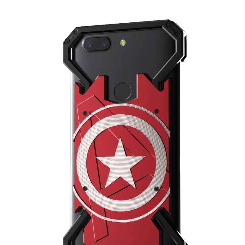 Модный крутой Алюминиевый металлический чехол накладка с капитаном США для OnePlus 7