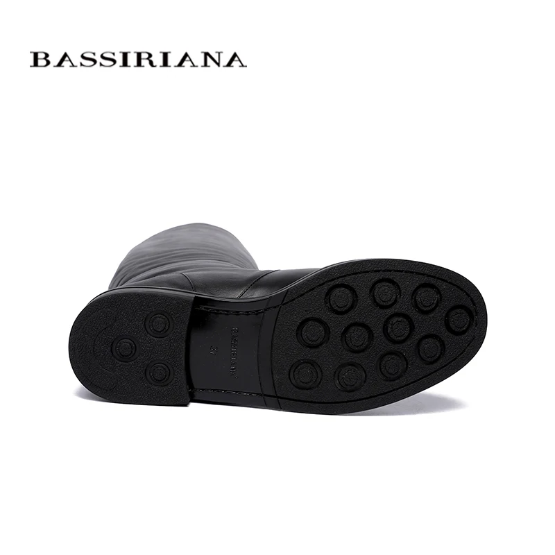 BASSIRIANA/зима 2018 Новые сапоги натуральная кожа Для женщин Сапоги Бесплатная
