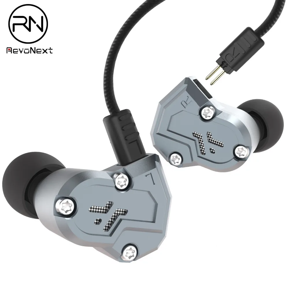 RevoNext QT3 2DD + 2BA гибридные наушники вкладыши HIFI монитор DJ работает Спорт шум отмена