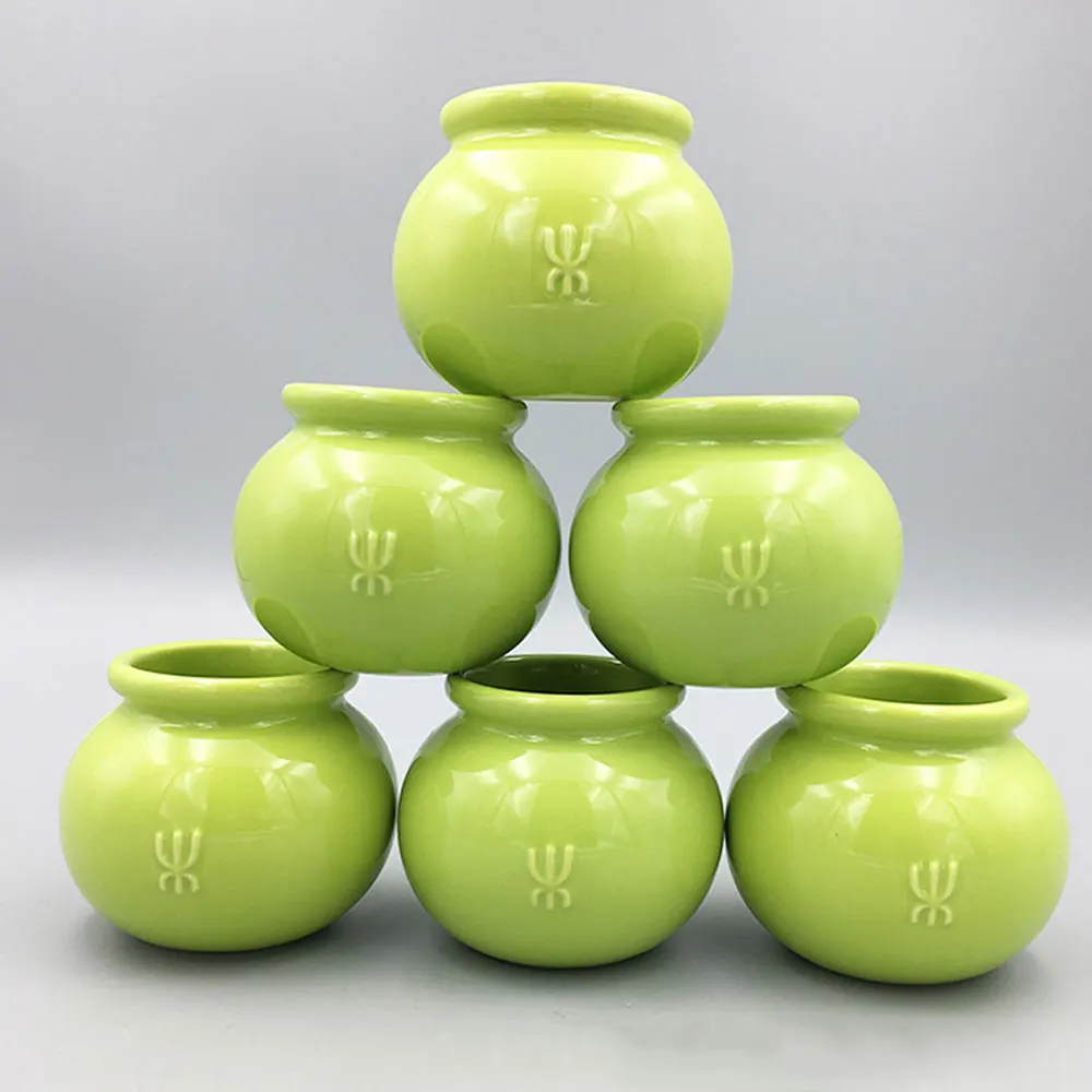 

5 Pcs Ceramic Massage Body Cups Massage Jars Vacuum Chinese Cupping For Blood Circulation Body Massage Cups Hijama Health Care