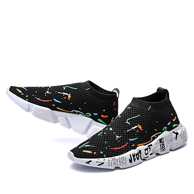 Лидер продаж Тканая мужская повседневная обувь Дышащая на плоской подошве