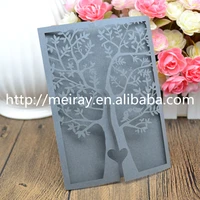 12pcs wedding party invitation card delicate laser cut tree wedding invitation cards cheap price free shipping to any country