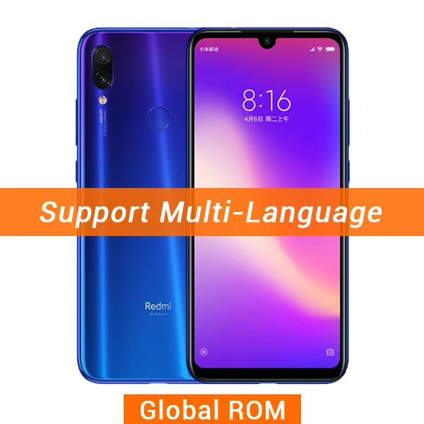 Global ROM Blue Мобильный телефон Xiaomi Redmi Note 7 Pro с глобальной прошивкой, 6 ГБ ОЗУ, 128 Гб ПЗУ, Восьмиядерный процессор Snapdragon 675, 6,3 дюйма, 48 МП, две камеры, 4000 мАч - Цвет: Global ROM Blue