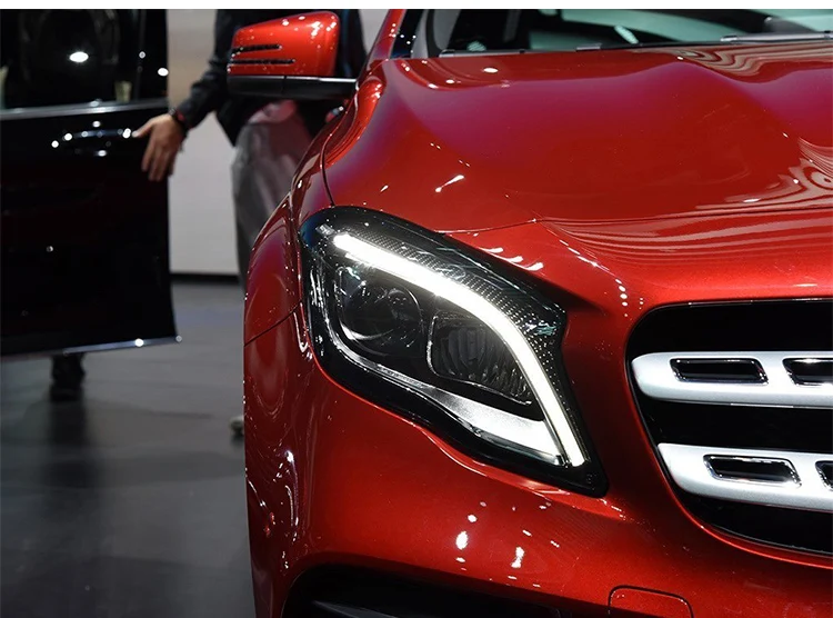 Icedriver для Mercedes Benz gla класса DRL RGB многоцветный светодиодный фонарь дневного света красный синий фиолетовый DRL светодиодный глаза дьявола