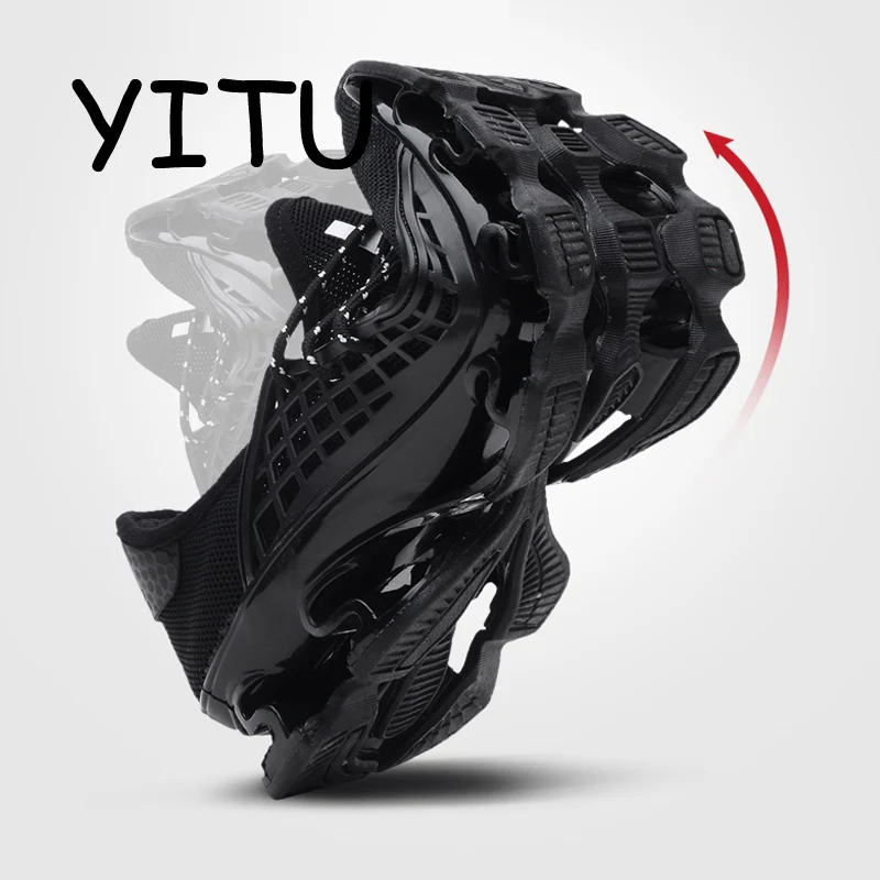 YITU/мужские и женские сетчатые дышащие летние кроссовки для бега уличные легкие
