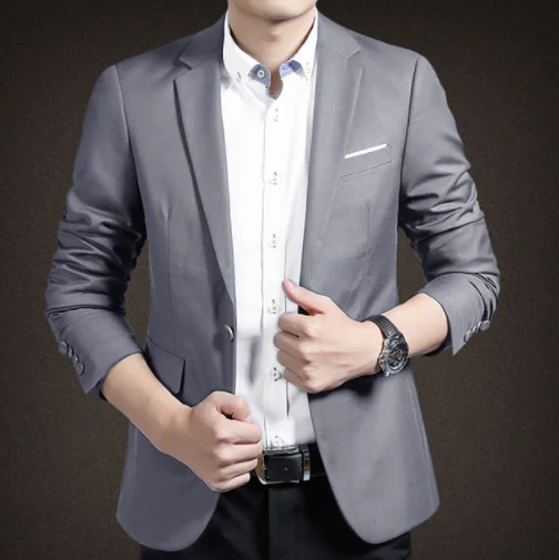 gray jacket Высококачественные мужские формальные костюмы смокинг мужские куртки+ брюки+ жилеты модные деловые Свадебные банкетные тонкие элегантные мужские костюмы - Цвет: gray jacket