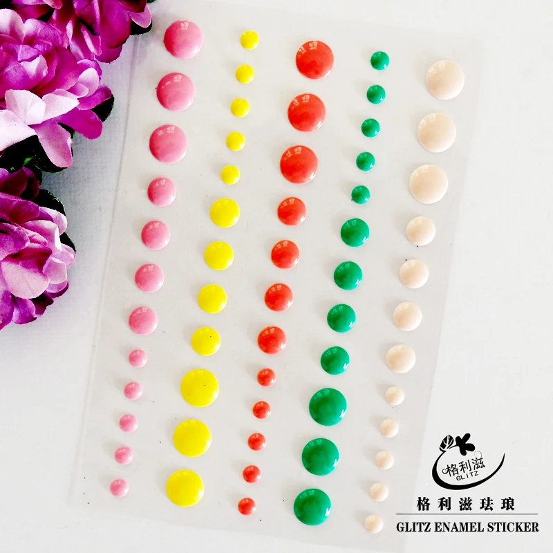 

Sugar Sprinkles Self-adhesive Enamel Dots Resin Sticker for Scrapbooking/ DIY Crafts/ Card Making Decoration EN-05