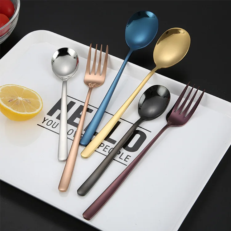 Нержавеющая сталь покрытие твердая плоская суповая ложка портативные столовые