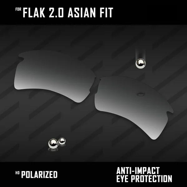 Grey Gradient OOWLIT линзы для замены солнцезащитных очков Оукли Flak 2,0 Asian Fit OO9271 Поляризованные-разноцветные - Цвет линз: Grey Gradient