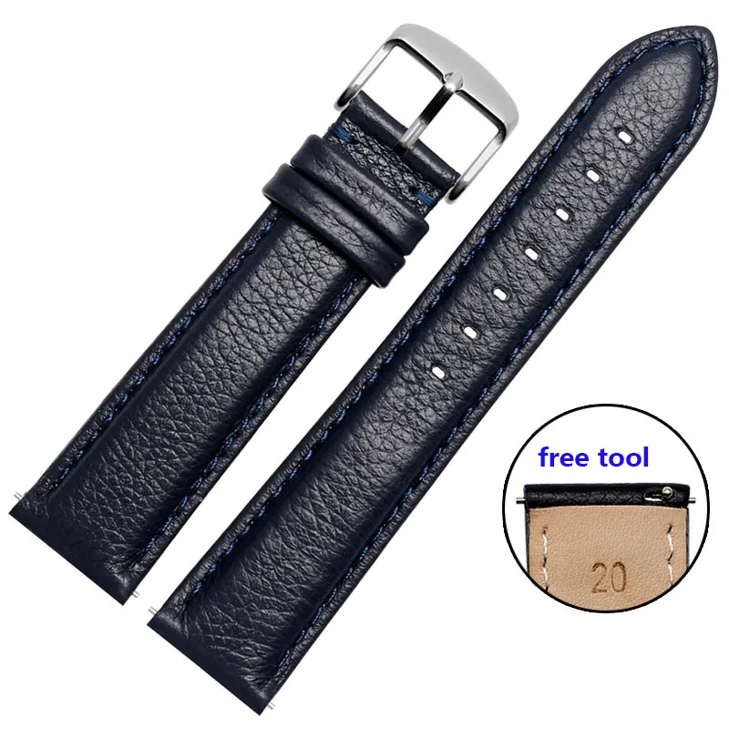 

genuine leather watchband for Samsung gear sport s4/S2 42mm Galaxy watch Ticwatch 2 watch straps 20mm Quick release pins