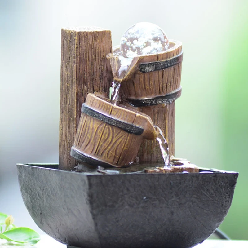 Фэн шуй украшение маленький фонтан водяное Колесо домашний декор счастливое