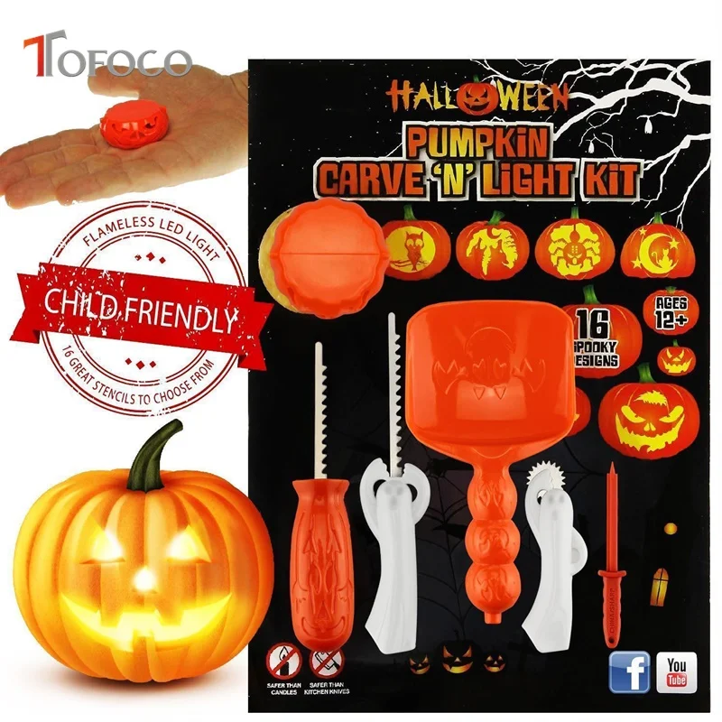 TOFOCO Смешные 5 шт./компл. Хэллоуин Тыква Резьба инструмент игрушки для детей