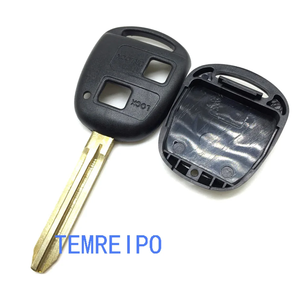 20 шт./лот 2 кнопки дистанционного ключа fob чехол для Toyota Camry rav4 corolla prado yaris Прямая