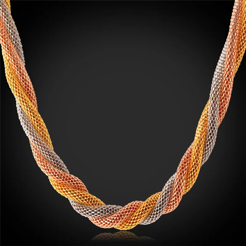 

Women Necklace Accessories Gold/Rose Gold Color Fashion Jewelry Wholesale Beautiful Tassels Fashion Necklace For Women N870
