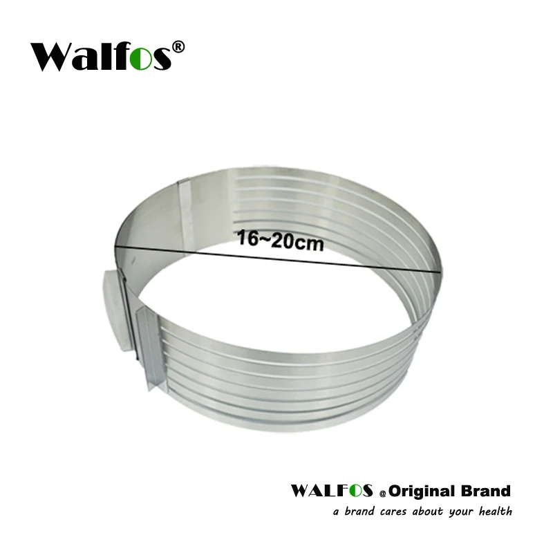 from 16cm to 20cm WALFOS, новинка, Выдвижная форма для торта из нержавеющей стали, Круглый мусс, кольцо, инструмент для выпечки, форма для торта, форма для кекса, регулируемые Инструменты для торта - Color: from 16cm to 20cm