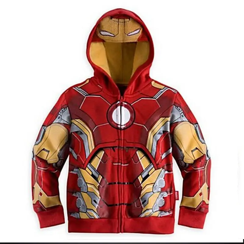 Толстовка для мальчиков с изображением Мстителей, супергероев Marvel, Железного человека, Тора, зеленого великана, Капитана Америки, Человека-паука куртка с рисунком для мальчиков От 3 до 8 лет