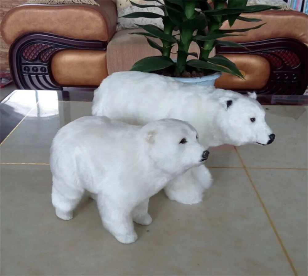 Fancytrader большой Симпатичные Моделирование Polar Bear Игрушечные лошадки ремесленных прекрасные реалистичные белый полярный медведь кукла подарок украшение 31x18 см