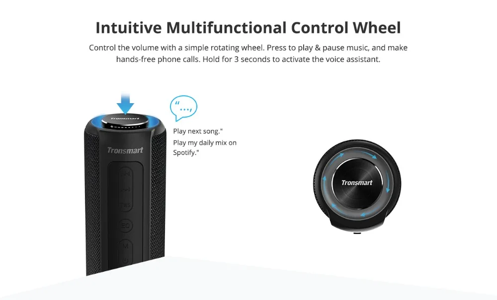 Tronsmart T6 Plus Bluetooth динамик 40 Вт глубокий бас Bluetooth 5,0 Саундбар с IPX6 Водонепроницаемый внешний аккумулятор функция для устройств