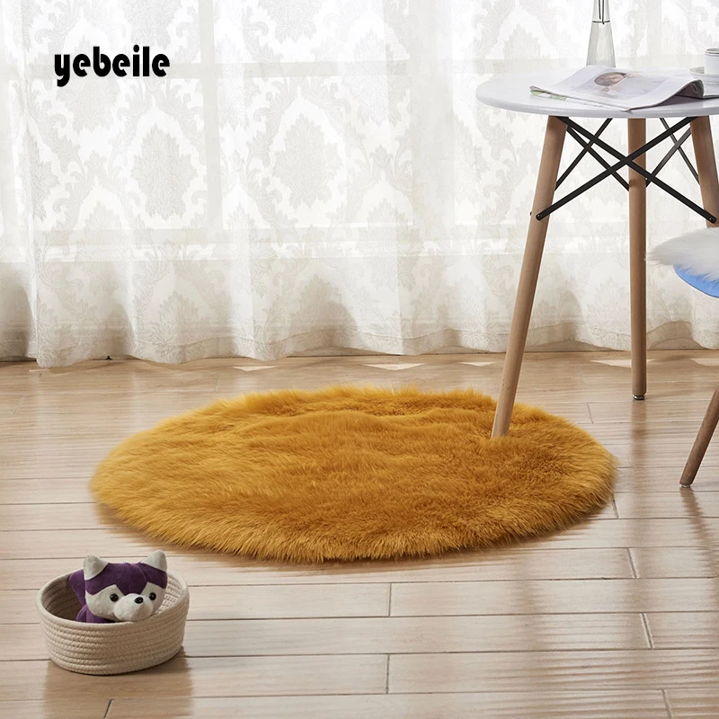 Новинка мягкий ковер Yebeile из искусственной шерсти для гостиной дивана плюшевые