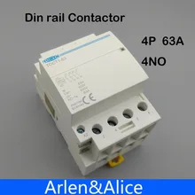 TOCT1 4P 63A 220V Катушка 400V~ 50/60HZ Din rail бытовой ac Контактор В соответствии с стандартом 4NO 2NO 2NC 4NC