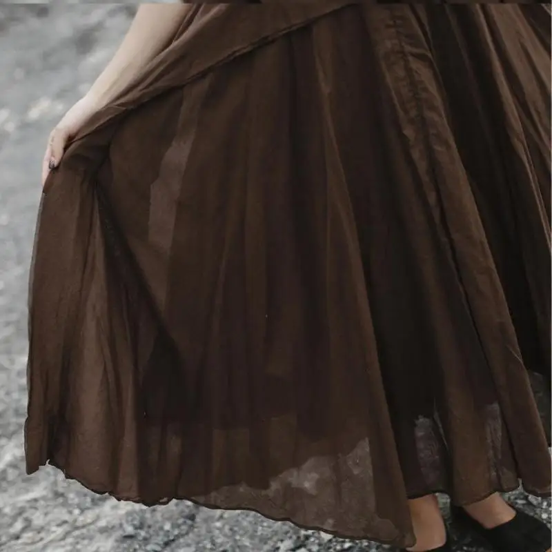 Новинка 2020 длинное платье свободное одноцветное в винтажном стиле без рукавов