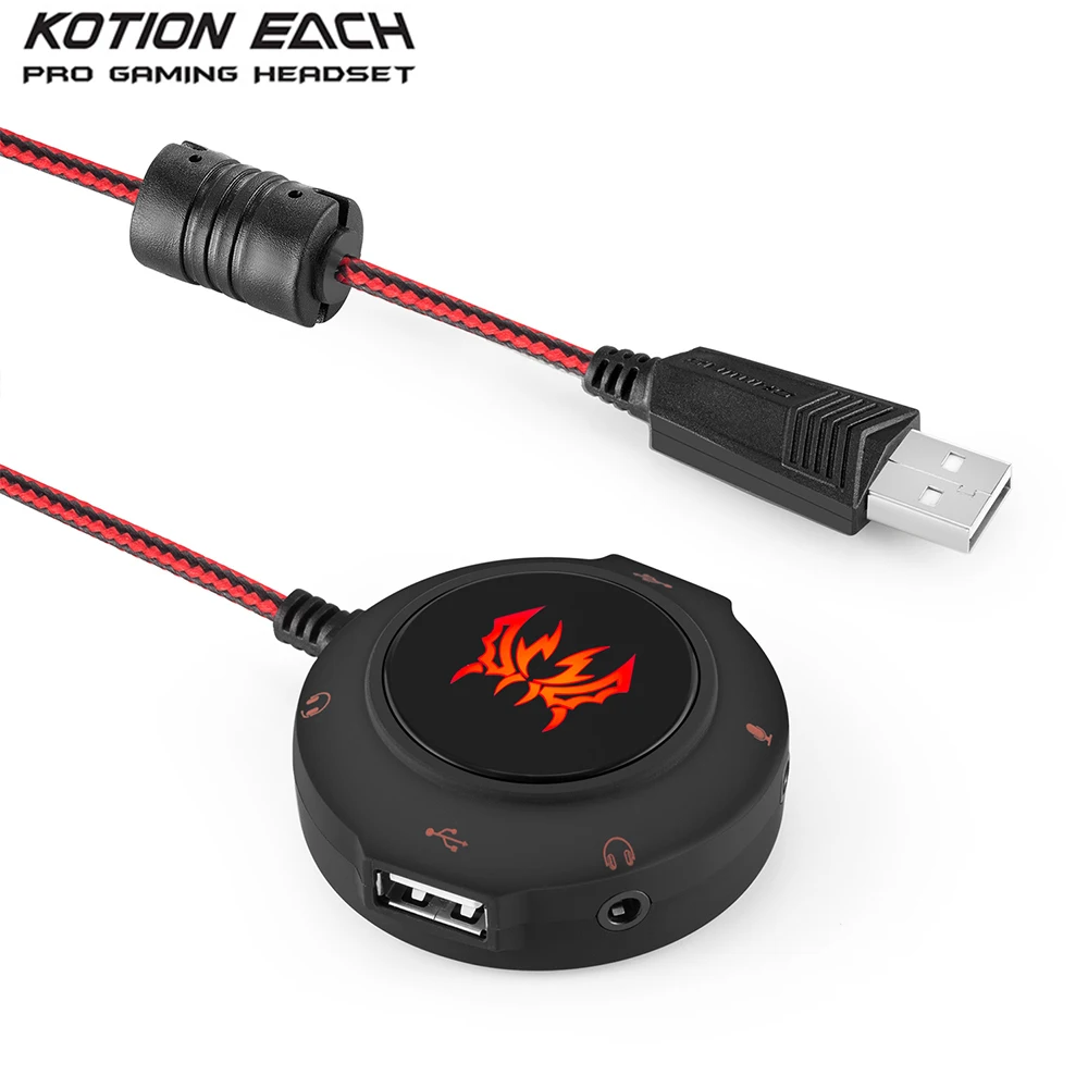 Внешняя звуковая карта USB 2.0/2 3 5 мм jack Kotion EACH S2 USB-концентратор с гнездами для