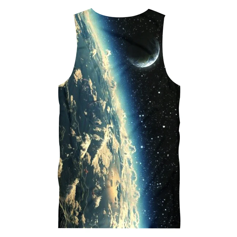 UJWI мужские Майки Новое поступление 3d крутой Принт Галактика космическая Луна