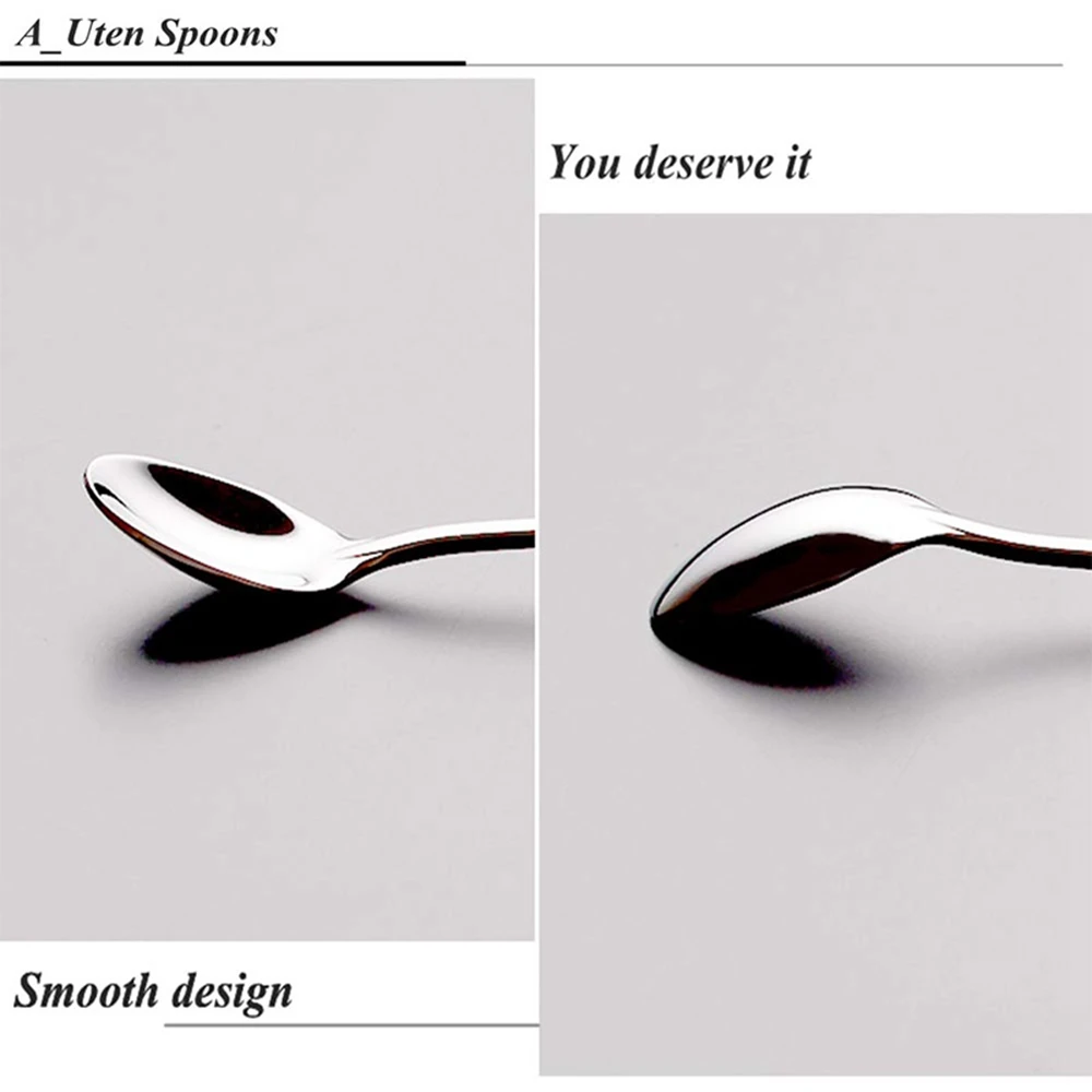 Ложка для смешивания из нержавеющей стали с длинной ручкой 6 шт./компл.|Ложки| |