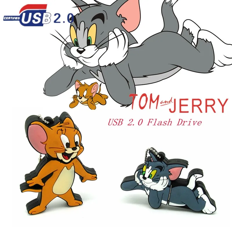 Usb флеш накопитель Tom Cat & mouse 4 ГБ 8 16 32 ГБ|storage device|flash drive memory sticku disk |