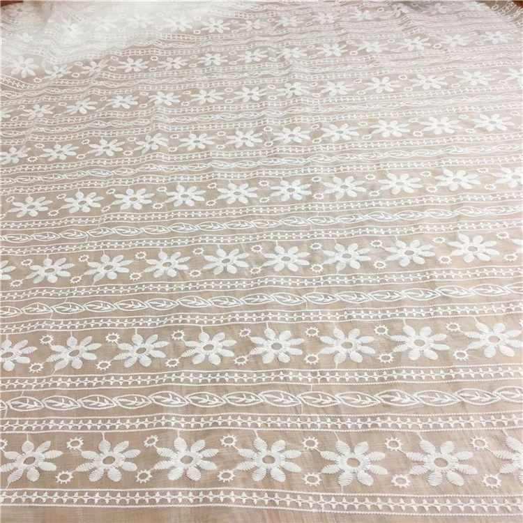 1yard Double-layer three-dimensional embroidery milk silk lace chiffon fabric diy fashion skirt dress clothing sewing craft | Дом и сад