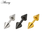 Alisouy Лидер продаж, 2 шт., унисекс, панк-рок, индивидуальность, острие из нержавеющей стали, заклепки, острый конус, конический, Mem, женские серьги-гвоздики, 3 цвета