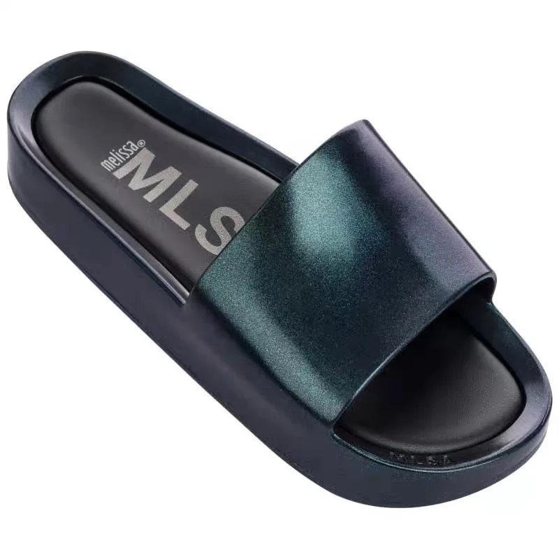 Женские шлепанцы Melissa летние на плоской подошве для улицы 2019|Тапочки| |